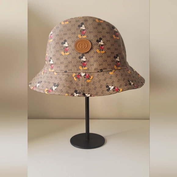 Gucci×Disney GG mickey mouse signature monogram bucket hat - Picture 1 of 7